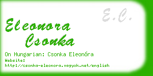 eleonora csonka business card
